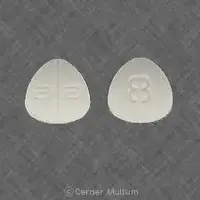 Dilaudid (rectal) (Hydromorphone (rectal) [ hye-dro-mor-fone ])-8 a a-8 mg-White-Three-sided