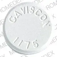 Gaviscon (Aluminum hydroxide and magnesium trisilicate [ a-loo-mi-num-hye-drox-ide-and-mag-nee-zee-um-trye-sil-i-kate ])-GAVISCON 1175-aluminum hydroxide 80 mg / magnesium trisilicate 20 mg-White-Round