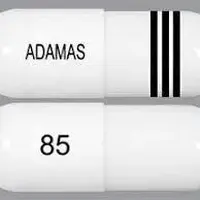 Gocovri (Amantadine [ a-man-ta-deen ])-ADAMAS 85 Logo-68.5 mg-White-Capsule-shape