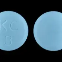 Klor-con (Potassium chloride [ poe-tass-ee-um ])-KC 8-8 mEq-Blue-Round