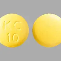 Klor-con (Potassium chloride [ poe-tass-ee-um ])-KC 10-10 mEq-Yellow-Round