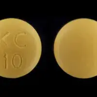 Klor-con (Potassium chloride [ poe-tass-ee-um ])-KC 10-10 mEq-Yellow-Round