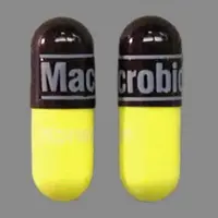 Macrobid (Nitrofurantoin [ nye-troe-fue-ran-toin ])-Macrobid Norwich Eaton-100 mg-Black & Yellow-Capsule-shape