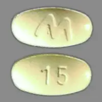 Mobic (Meloxicam [ mel-oks-i-kam ])-M 15-15 mg-Yellow-Oval