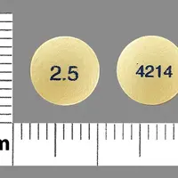 Onglyza (Saxagliptin [ sax-a-glip-tin ])-4214 2.5-saxagliptin 2.5 mg-Yellow-Round