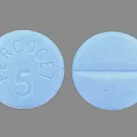 Percocet (Acetaminophen and oxycodone [ a-seet-a-min-oh-fen-and-ox-i-koe-done ])-PERCOCET 5-325 mg / 5 mg-Blue-Round