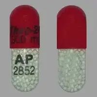 Theo-24 (Theophylline (oral) [ thee-off-i-lin ])-Theo-24 300 mg AP 2852-300 mg-Red / Clear-Capsule-shape