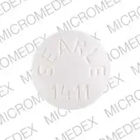 Arthrotec (Diclofenac and misoprostol [ dye-kloe-fen-ak-and-mye-so-prost-ole ])-SEARLE 1411 AAAA 50-50 mg / 200 mcg-White-Round