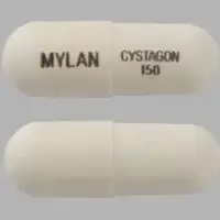 Cystagon (Cysteamine [ sis-tee-a-meen ])-CYSTAGON 150 MYLAN-150 mg-White-Capsule-shape