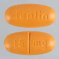 Deplin (L-methylfolate [ l-meth-il-foe-late ])-deplin 15-15 mg-Orange-Oval