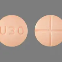 Amphetamine (Amphetamine [ am-fet-a-meen ])-U30-20 mg-Orange-Round