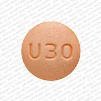 Amphetamine sulfate (Amphetamine [ am-fet-a-meen ])-U30-20 mg-Orange-Round