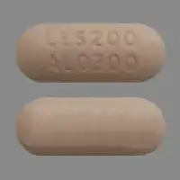 Duzallo (Allopurinol and lesinurad [ al-oh-pure-i-nol-and-le-sin-ure-ad ])-LES200 ALO300-allopurinol 300 mg / lesinurad 200 mg-Orange-Capsule-shape