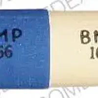 Dycill (Dicloxacillin [ dye-klox-a-sil-in ])-BMP 166 BMP 166-500 MG-Blue-Capsule-shape