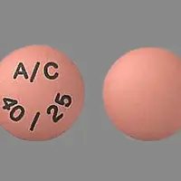 Edarbyclor (Azilsartan and chlorthalidone [ ay-zil-sar-tan-and-klor-thal-i-done ])-A/C 40/25-40 mg / 25 mg-Red-Round