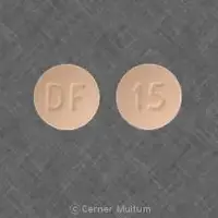 Enablex (Darifenacin [ dar-e-fen-a-sin ])-DF 15-15 mg-Orange-Round