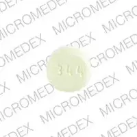 Errin (Norethindrone [ nor-eth-in-drone ])-b 344-0.35 mg-Yellow-Round