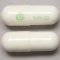 Esgic (Acetaminophen, butalbital, and caffeine [ a-seet-a-min-oh-fen, bue-tal-bi-tal, and-kaf-een ])-LOGO 535-12-325 mg / 50 mg / 40 mg-White-Capsule-shape