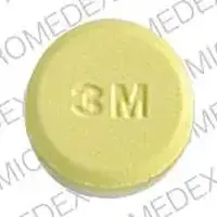 Norgesic (Aspirin/caffeine/orphenadrine [ as-pir-in/caf-feen/ore-fen-ah-drin ])-3M NORGESIC-385 mg / 30 mg / 25 mg-White & Yellow-Round