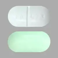 Norgesic forte (Aspirin, caffeine, and orphenadrine [ as-pir-in, kaf-feen, and-or-fen-a-dreen ])-GA 473-aspirin 770 mg / caffeine 60 mg / orphenadrine citrate 50 mg-Green & White-Capsule-shape