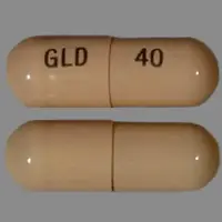 Oracea (Doxycycline [ dox-i-sye-kleen ])-GLD 40-40 mg-Beige-Capsule-shape