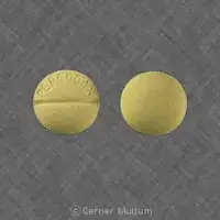 Percodan (Aspirin and oxycodone [ as-pir-in-and-ox-i-koe-done ])-PERCODAN-aspirin 325 mg / oxycodone hydrochloride 4.8355 mg-Yellow-Round