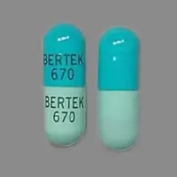 Phenytek (Phenytoin (oral) [ fen-i-toyn ])-BERTEK 670 BERTEK 670-200 mg-Blue-Capsule-shape