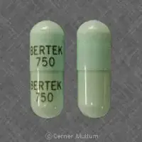 Phenytek (Phenytoin (oral) [ fen-i-toyn ])-BERTEK  750 BERTEK 750-300 mg-Blue-Capsule-shape