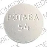 Potaba (Potassium aminobenzoate [ po-tas-ee-um-a-mee-noe-ben-zoe-ate ])-POTABA 54-500 mg-White-Round