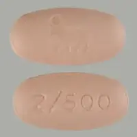 Prandimet (Metformin and repaglinide [ met-for-min-and-re-pag-li-nide ])-Logo 2/500-500 mg / 2 mg-Pink-Oval