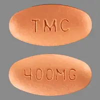 Prezista (Darunavir [ da-roon-a-veer ])-TMC 400MG-400 mg-Peach-Oval