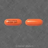 Nifedipine (Nifedipine [ nye-fed-i-peen ])-PROCARDIA PFIZER 260-10 mg-Orange-Capsule-shape