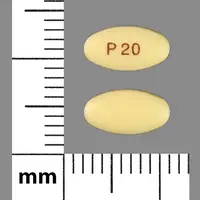 Protonix (Pantoprazole (oral/injection) [ pan-toe-pra-zole ])-P 20-20 mg-Yellow-Oval