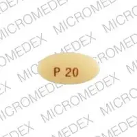 Protonix (Pantoprazole (oral/injection) [ pan-toe-pra-zole ])-P 20-20 mg-Yellow-Oval