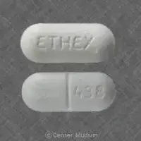 Pseudovent (Guaifenesin and pseudoephedrine [ gwye-fen-e-sin, soo-doe-e-fed-rin ])-438 ETHEX-32 mg / 595 mg / 48 mg-White-Oval