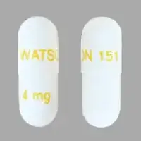 Rapaflo (Silodosin [ sil-oh-doe-sin ])-WATSON 151 4 mg-4 mg-White-Capsule-shape