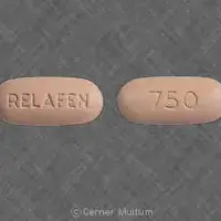 Relafen (Nabumetone [ na-bue-me-tone ])-RELAFEN 750-750 mg-Beige-Oval