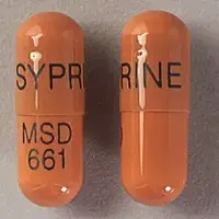 Syprine (Trientine [ trye-en-teen ])-MSD 661 SYPRINE-250 MG-Brown-Capsule-shape