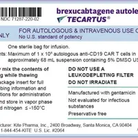 Tecartus (Brexucabtagene autoleucel [ brex-ue-kab-ta-jeen-ah-toe-loo-sel ])-medicine-genetically modified autologous T cells for infusion