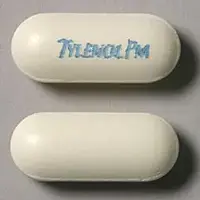 Tylenol pm (Acetaminophen and diphenhydramine [ a-seet-a-min-oh-fen-and-dye-fen-hye-dra-meen ])-TYLENOL PM-acetaminophen 500 mg / diphenhydramine hydrochloride 25 mg-White-Oval