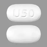 Ubrelvy (Ubrogepant [ ue-broe-je-pant ])-U50-50 mg-White-Capsule-shape