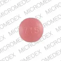 Univasc (Moexipril [ moe-ex-i-pril ])-715 SP 15-15 mg-Pink-Round