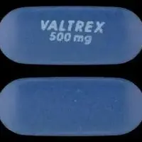 Valtrex (Valacyclovir [ val-a-sye-kloe-veer ])-VALTREX 500 mg-500 mg-Blue-Oval