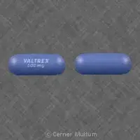 Valtrex (Valacyclovir [ val-a-sye-kloe-veer ])-VALTREX 500 mg-500 mg-Blue-Oval