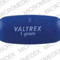 Valtrex (Valacyclovir [ val-a-sye-kloe-veer ])-VALTREX 1 gram-1 gram-Blue-Oval