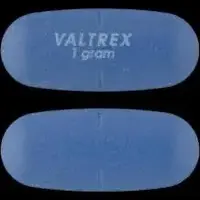 Valtrex (Valacyclovir [ val-a-sye-kloe-veer ])-VALTREX 1 gram-1 gram-Blue-Oval