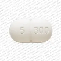 Vicodin (Acetaminophen and hydrocodone [ a-seet-a-min-oh-fen-and-hye-droe-koe-done ])-VICODIN 5 300-300 mg / 5 mg-White-Oval