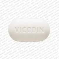 Vicodin (Acetaminophen and hydrocodone [ a-seet-a-min-oh-fen-and-hye-droe-koe-done ])-VICODIN 5 300-300 mg / 5 mg-White-Oval