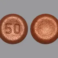 Xadago (Safinamide [ sa-fin-a-mide ])-50-50 mg-Orange-Round