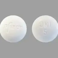 Xeljanz (Tofacitinib)-Pfizer JKI 5-5 mg-White-Round